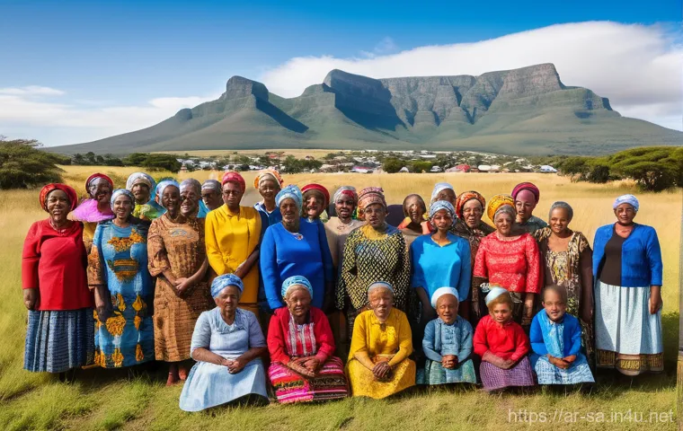 남아공 전통 맥주 움콰밤보티 - **Prompt:** A focused, authentic depiction of South African women engaged in the traditional prepara...